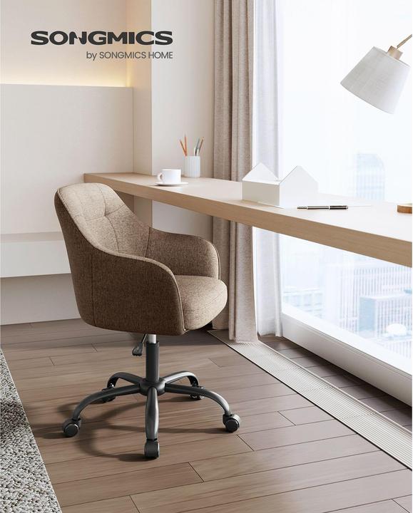 Produktbild Songmics Bürostuhl mit Fusskreuz, Braun, Produkttyp: Bürostuhl