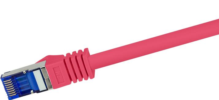 Actual product image LogiLink Patch cable Ultraflex, Cat.6A, S/FTP, 0.25 m, red (S/FTP, CAT6a, 0.25 m)