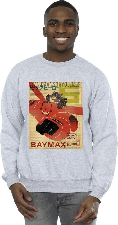 Produktbild Disney Big Hero 6 Baymax Flying Baymax Newspaper Sweatshirt (3XL)