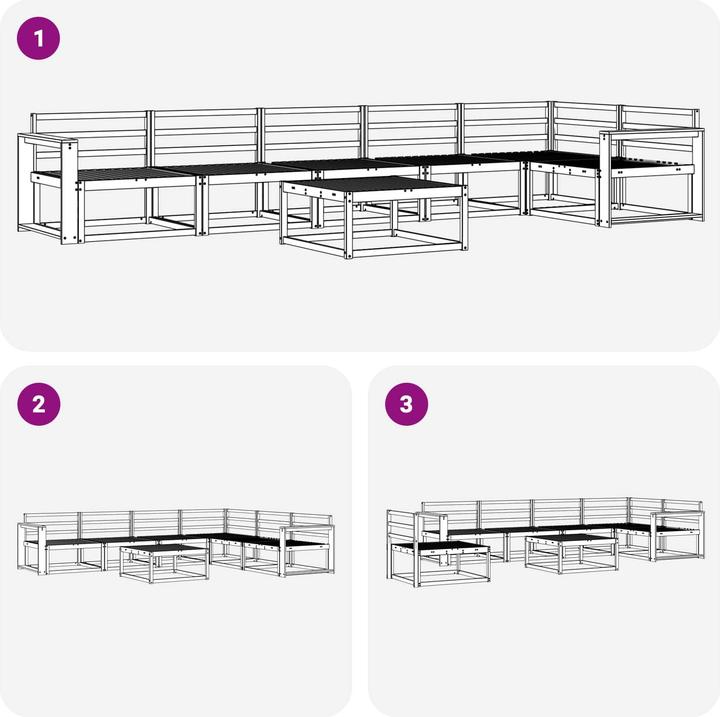 Produktbild vidaXL Outdoor-Sofa
