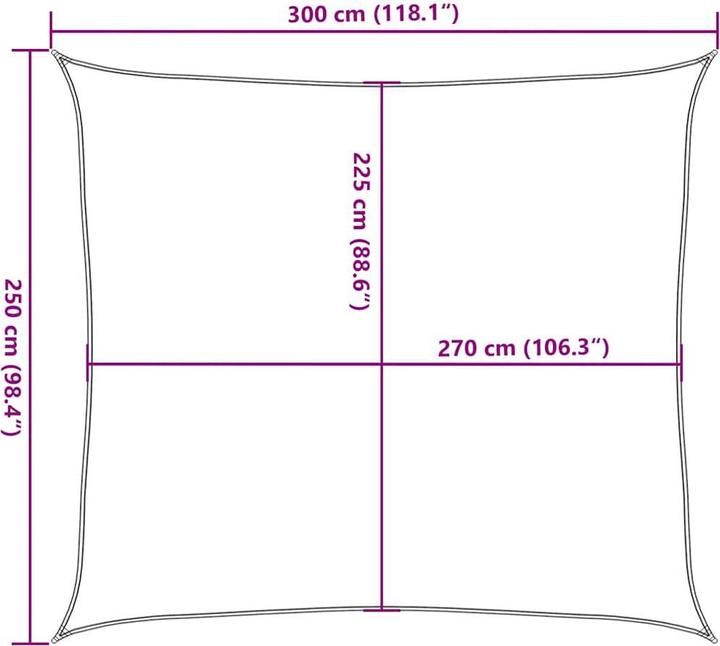 Produktbild vidaXL Sonnensegel (250 x 300 cm)