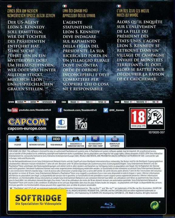 Image du produit Capcom Resident Evil 4 HD (PS4)