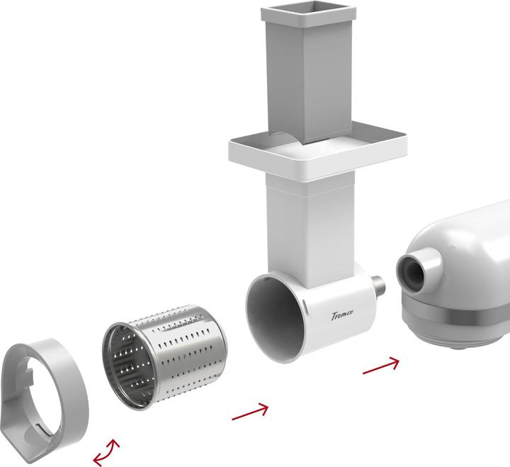 Actual product image Tromco Grater attachment set classic with drum 1/2/3 (Kenwood)