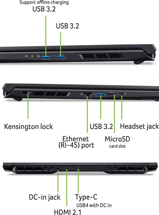 Actual product image Acer Nitro V 17 AI (17.30", 1000 GB, 32 GB, CH, AMD Ryzen 7 260)