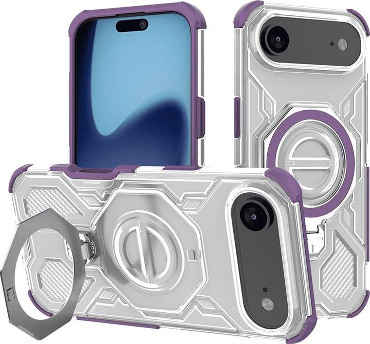 Actual product image Techsuit - Carbon Shield PRO - iPhone 17 Air - Purple Transparent (Apple iPhone 17)