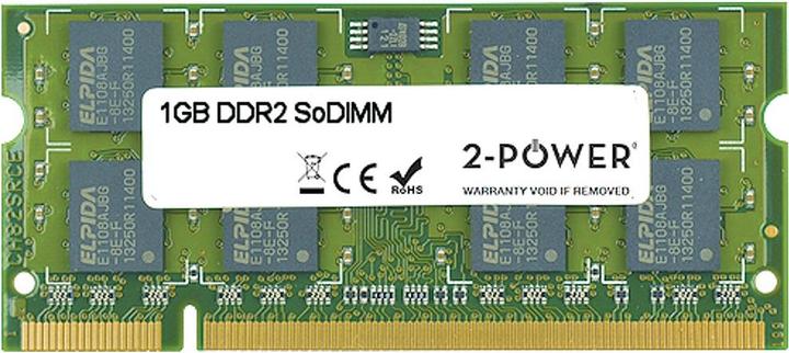 Produktbild 2-Power 1GB DDR2 533MHz SoDIMM (1 x 1GB, 533 MHz, DDR2-RAM, SO-DIMM)