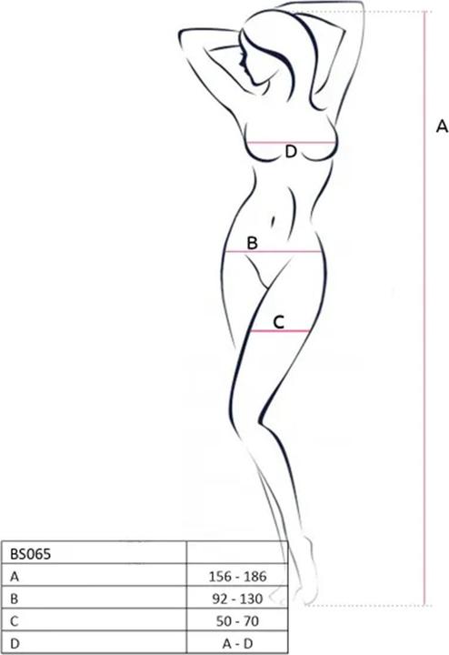 Actual product image Passion Woman Bs065 Bodystocking Black One Size (One size)