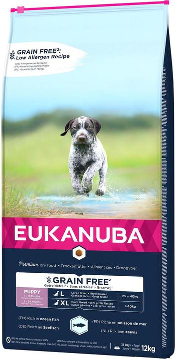 Eukanuba Grainfree Puppy L/XL Salmon (Welpe + Kitten, 1 Stk., 12000 g)