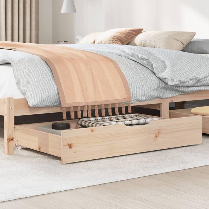 Actual product image VidaXL Bed drawers with castors 2 pcs.