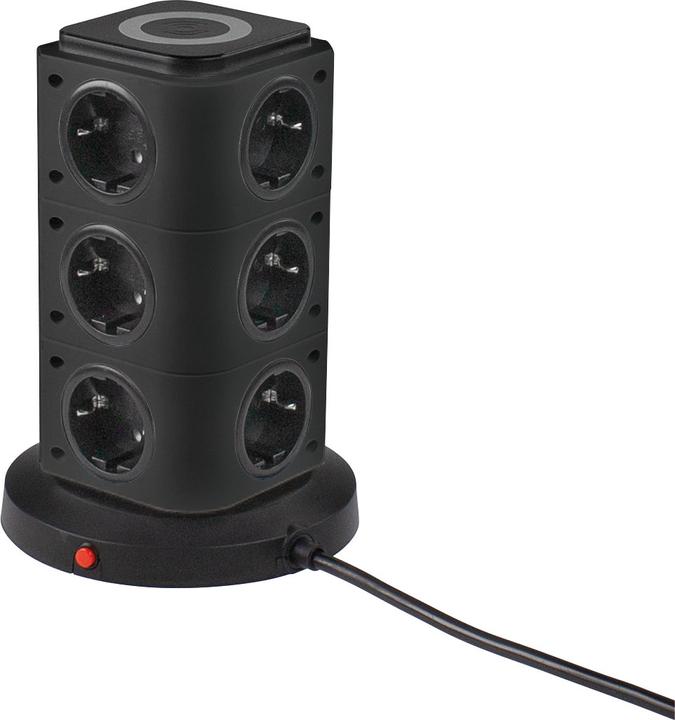 Actual product image As - Schwabe Socket tower (12 x, CEE 7/3, USB, 2 m)