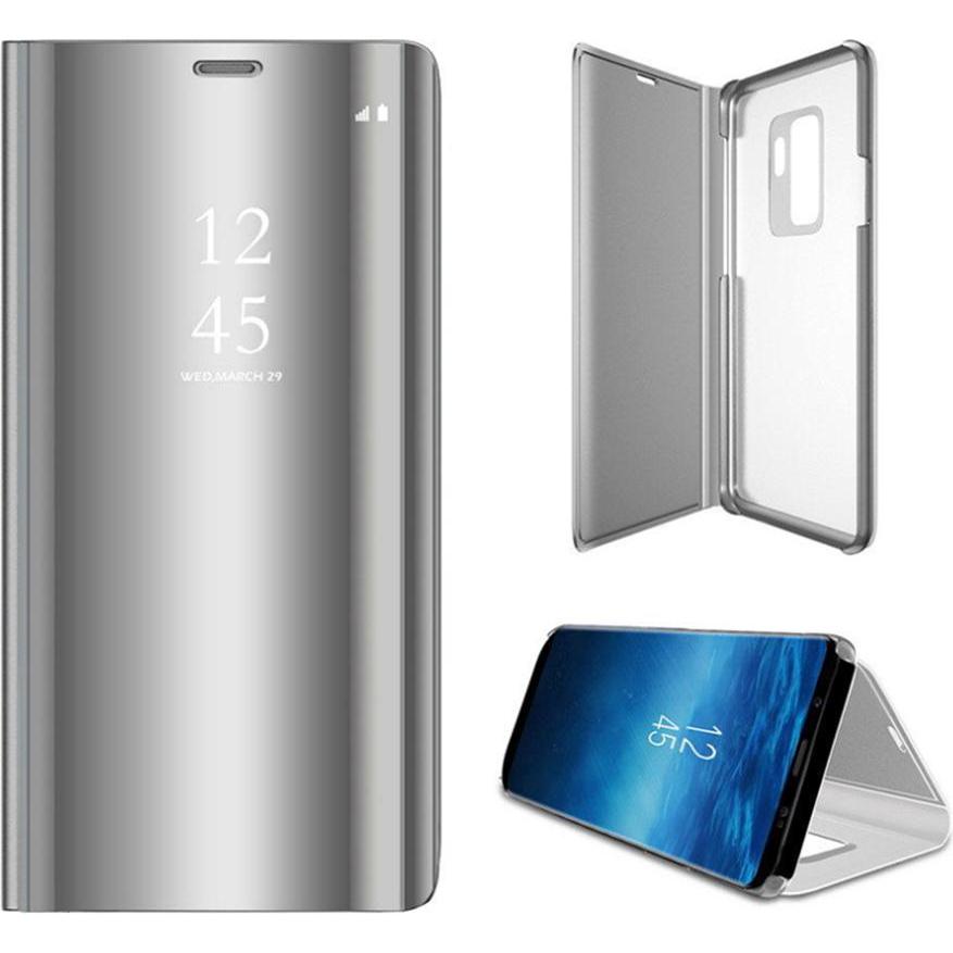 OEM Smart Clear View Case für Samsung Galaxy S23 silber, Mobilgerät Ersatzteile, Silber
