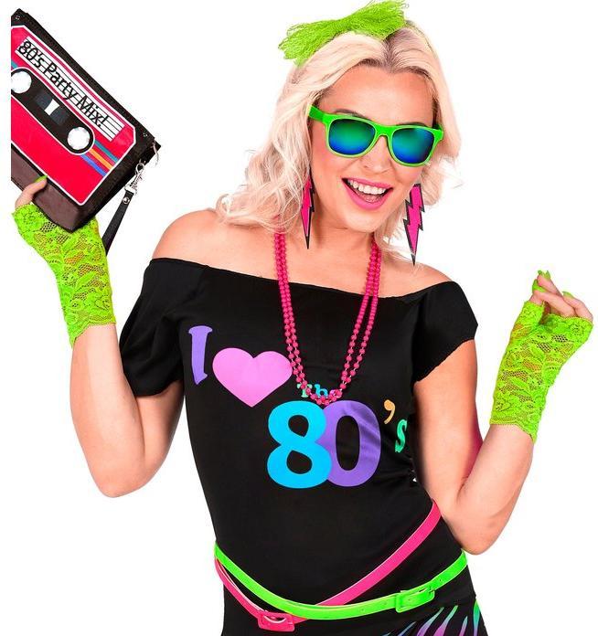 Produktbild Widmann Neon Grüne Handschuhe Aus Spitze