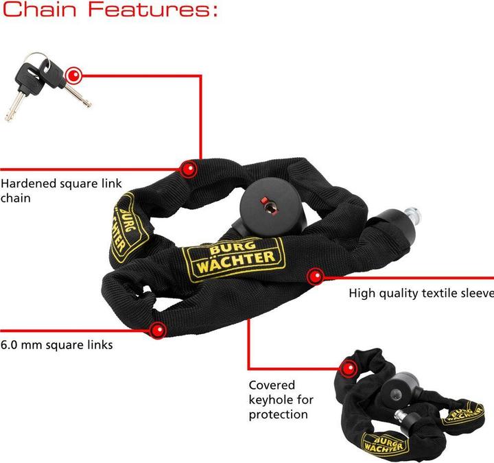 Actual product image Burg Wächter Chain lock 580 90 BLACK (90 cm)