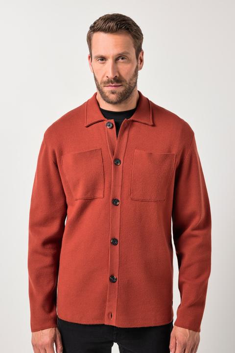 Produktbild JP1880 Strick-Overshirt FLEXNAMIC®, 2 Brusttaschen, bis 7 XL (L)
