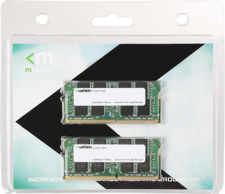 Produktbild Mushkin D4S64GB 2666-19 Essentials 1,2v K2 MSK (2 x 32GB, 2666 MHz, DDR4-RAM, SO-DIMM)