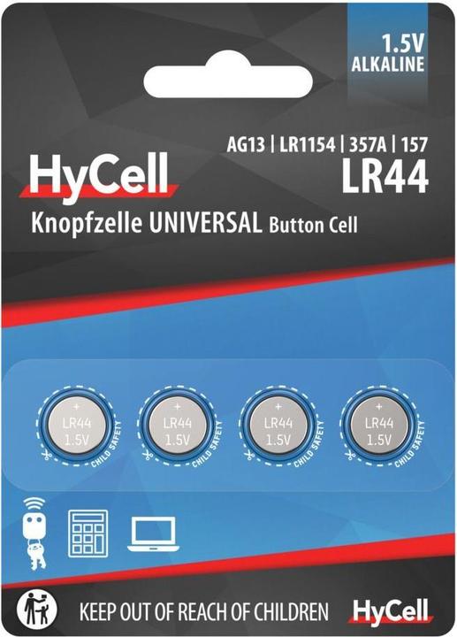 Productafbeelding HyCell Alkaline LR44 (4 Pcs., LR44, 140 mAh)