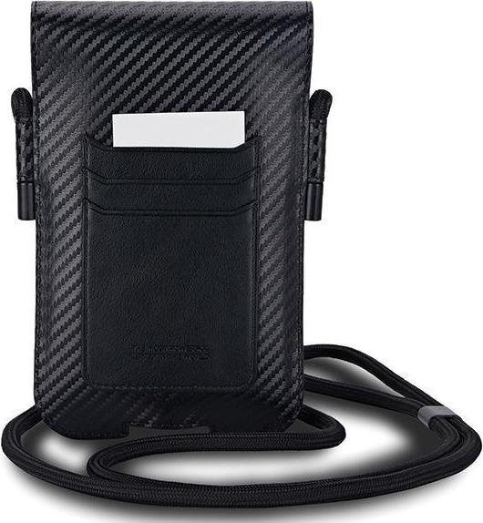 Actual product image BMW Torebka BMPSP15XMSCAKL Wallet Bag czarny/black Carbon Blue Stripes