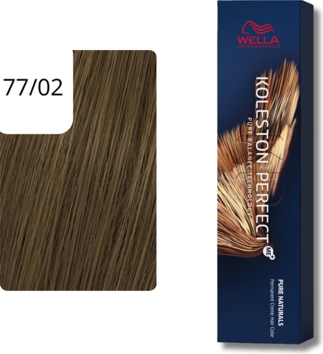 Image du produit Wella Coloration cheveux Koleston Perfect Me+ Pure Naturals No. 77/02 Blond moyen intense naturel mat / (77, 02 Blond moyen intense naturel mat)