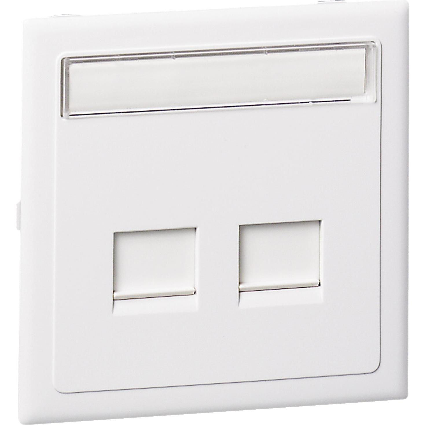 Schneider Electric, Kabelschutz + Kabelführung, Datenauslass 2fach CYB-BK6 AMP110 connect, Lucent, Krone integr, weiss R...