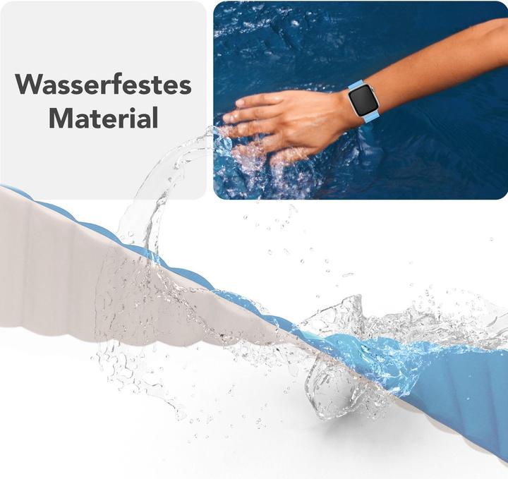 Produktbild Nalia Core Magnet Silikon Armband für Apple Watch, Sportarmband - Weich, Flexibel & Atmungsaktiv (Silikon)