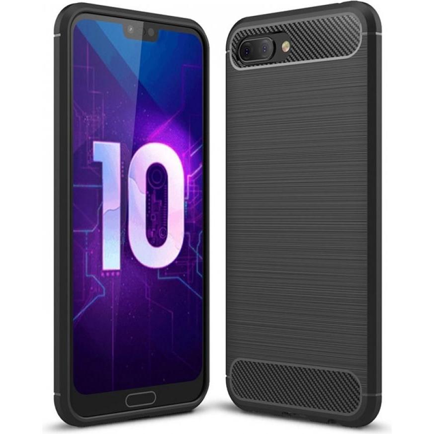 Thumbnail - Screenguard Honor 10 Hülle Carbon Brushed Soft TPU (Honor 10), Smartphone Hülle, Schwarz