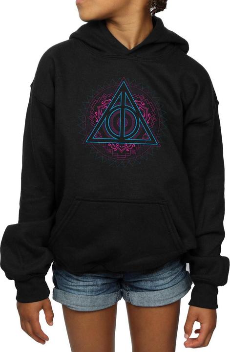 Produktbild Neon Deathly Hallows Kapuzenpullover Mädchen (140, 146)