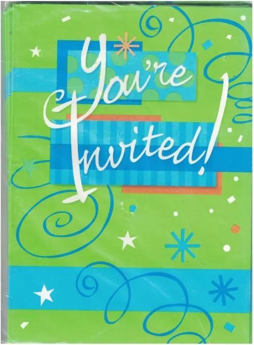 Image du produit Unique Party - Invitations BRIGHT (8 pcs)