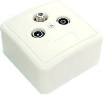 Produktbild E+P BKV 15 TV (koaxial) Weiss Steckdose (2 dB, Antennendose)