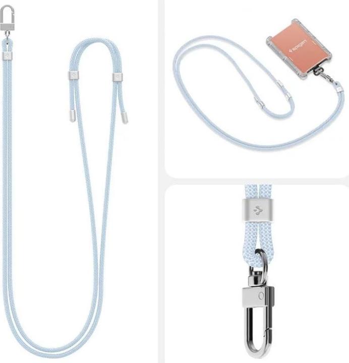 Actual product image Spigen Cross Body Strap 2 Neck Strap Mute Blue (1 Pack)