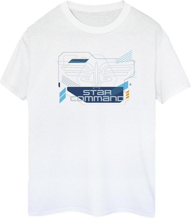 Actual product image Disney Womens/Ladies Lightyear Star Command Icons Cotton Boyfriend T-Shirt (XXL)