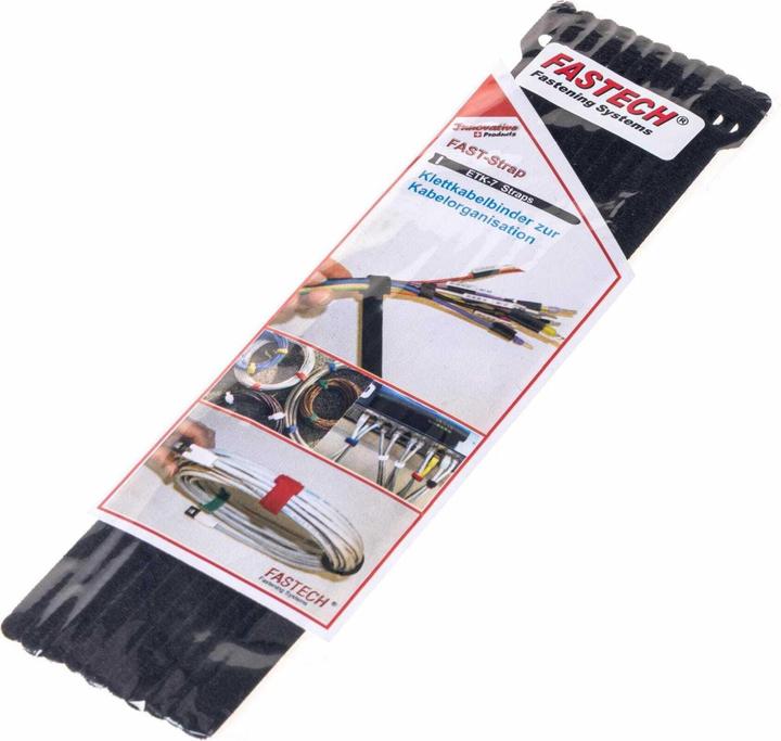 Actual product image Fastech ETK-7-2 Strap, black, 7x200mm (Velcro cable ties, 200 mm, 10 pcs.)