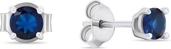 Actual product image Brilio Silver - Silver stud earrings with blue zircons EA598WB