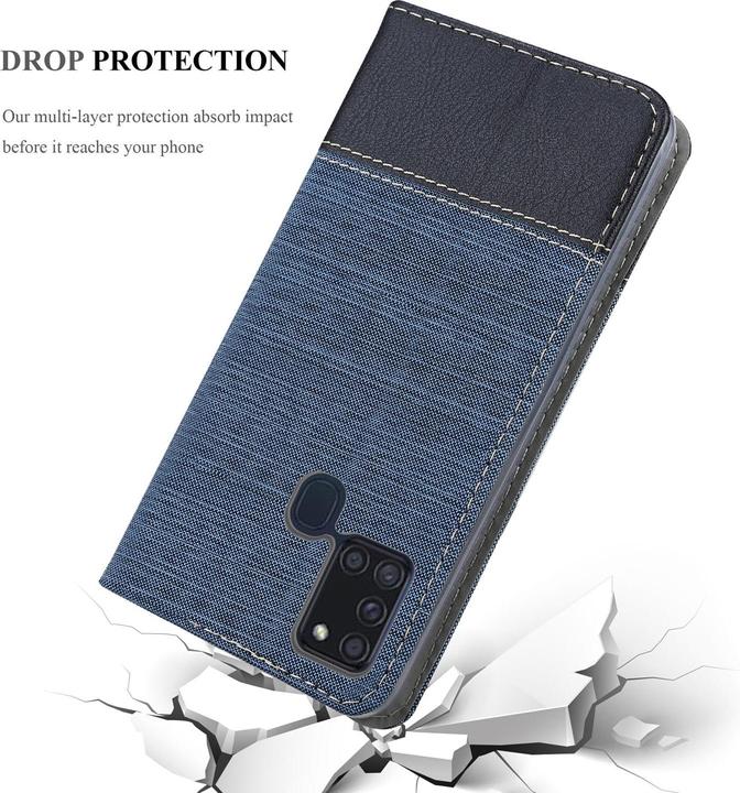 Actual product image Cadorabo Book Jeans Optics Cover (Samsung Galaxy A21s)