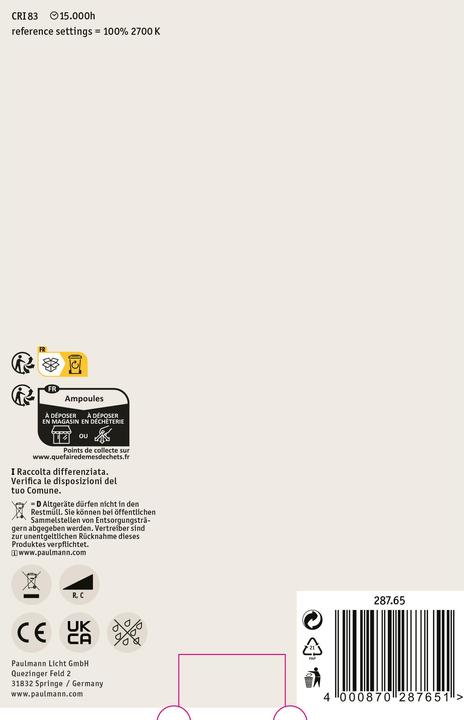 Produktbild Paulmann Globe Inner Shape (E27, 4 W, 400 lm, 1 x, F)