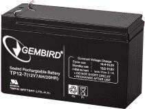 Actual product image Gembird BAT-12V7.5AH Rechargeable Battery / Accumulator