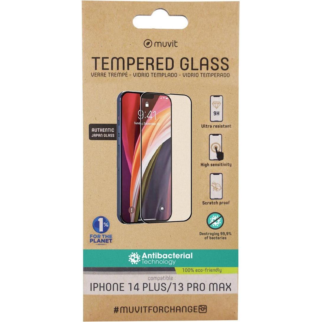 [n]fibrecare Bildschirmschutz fürs Handy Muvit for Change (Apple iPhone 13 Pro Max, Apple iPhone 14 Plus), Pellicola protettiva smartphone, Trasparent