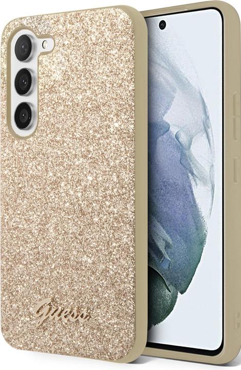 Produktbild Guess Glitter Script Case für Samsung Galaxy S23 - gold (Samsung Galaxy S23)