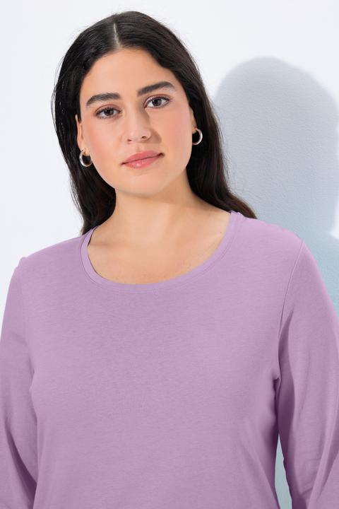 Produktbild Ulla Popken Shirt, Slim, Rundhalsausschnitt, Langarm (62)