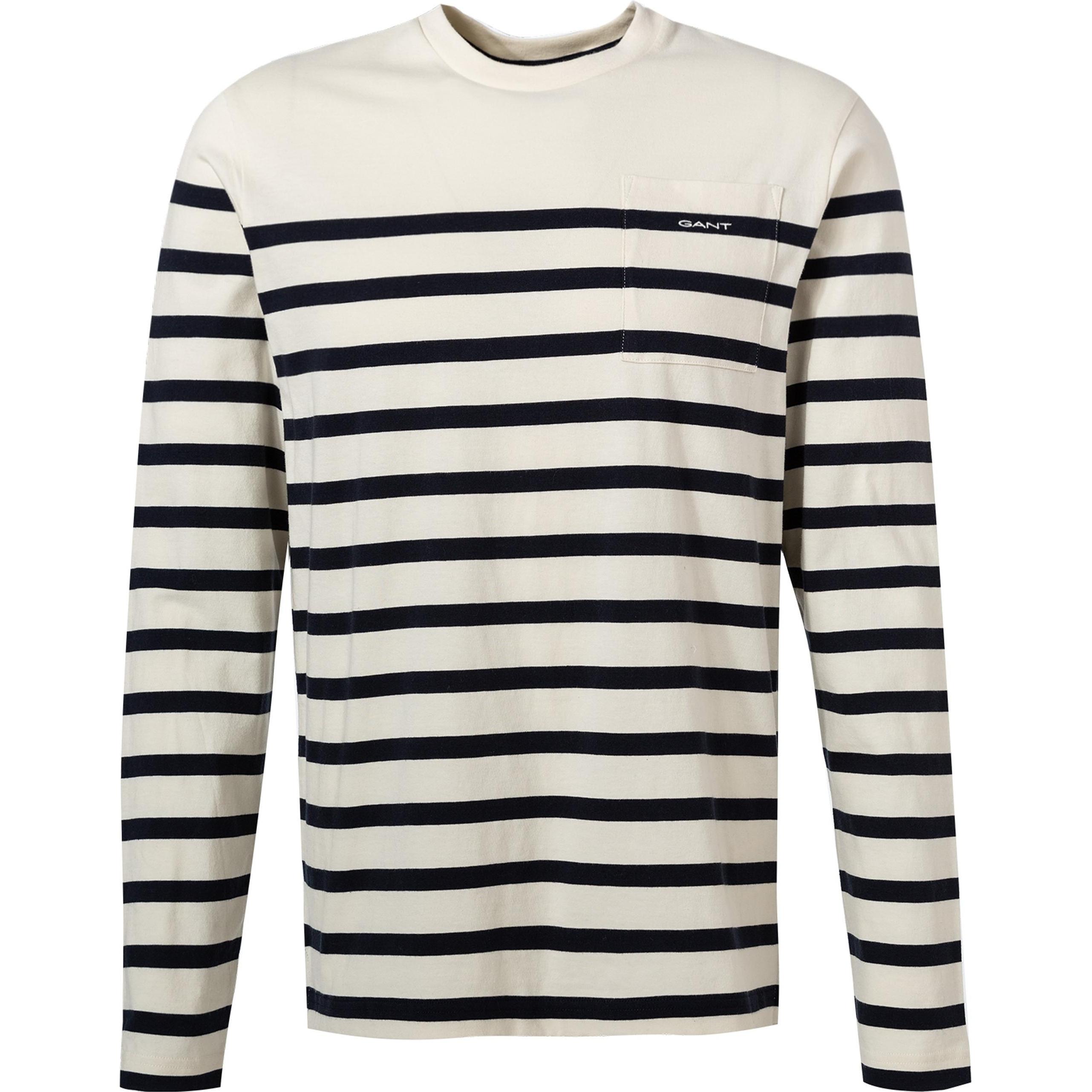 GANT, Herren, Shirt, gestreiftes t-shirt, Blau, (M)