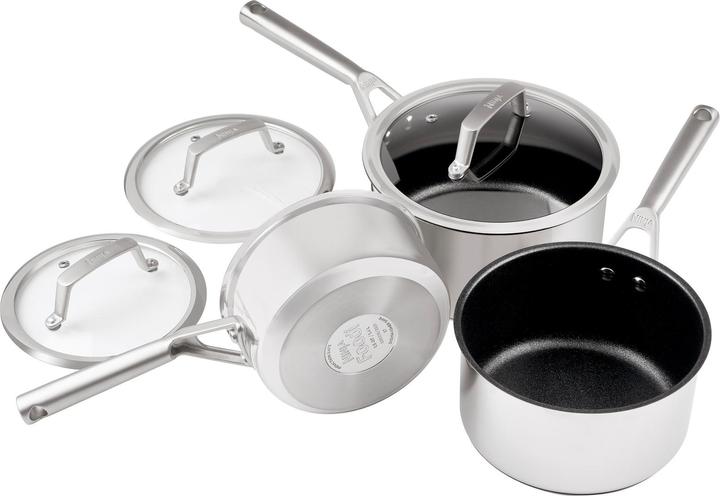 Actual product image Ninja NIA pot set 3 pcs. w.GD stainless steel (Saucepan, Aluminium, Stainless steel, 16 x 27.80 cm)