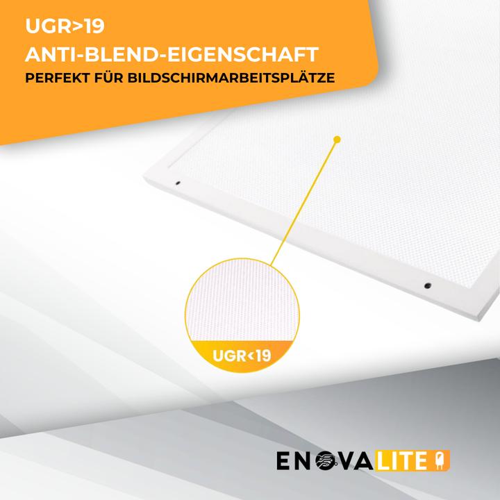 Image du produit Enova ELED 600400 - Panneau LED en saillie, UGR<19, 60x60 cm, 30 W, 3300 lm, 4000 K (3300 lm)