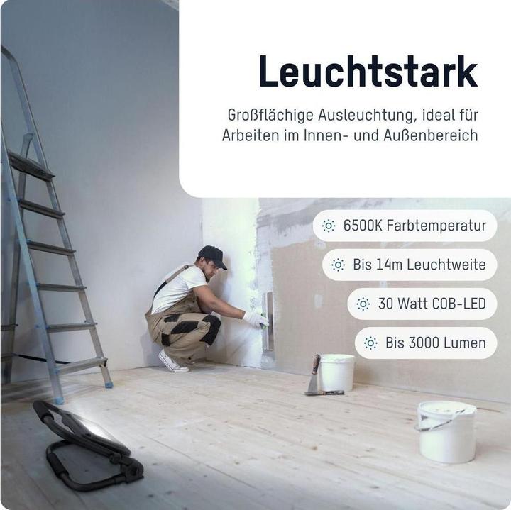 Produktbild Ansmann Arbeitsstrahler FL30W 18V 30W wiederaufladbar (3000 lm)