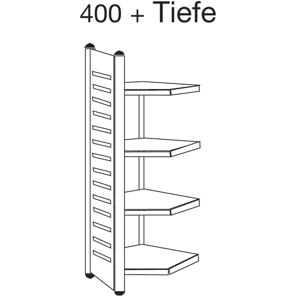 Kerkmann, Kellerregal, Eckregalfeld "M2", 4 B”den, (B)900 mm (H)1.800 mm