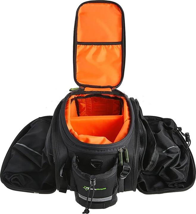Produktbild Rockbros A6-03BK bicycle bag for trunk 35 l with fold-out pockets - black (35 l, Gepäckträgertasche)