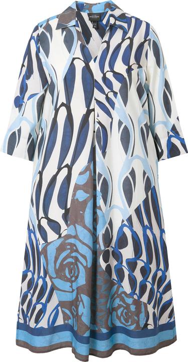 Produktbild Ulla Popken Lyocell-Midikleid, A-Linie, Hemdkragen, 3/4-Arm (58)