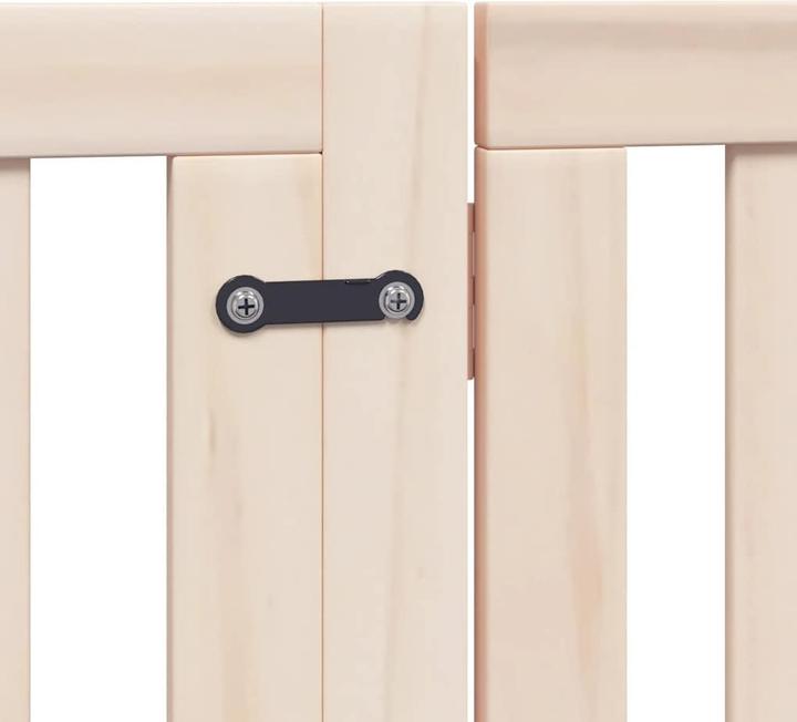 Produktbild VidaXL Hundetor mit Tür Faltbar Absperrgitter Hunde Schutzgitter 12-tlg. Holz (30 cm)