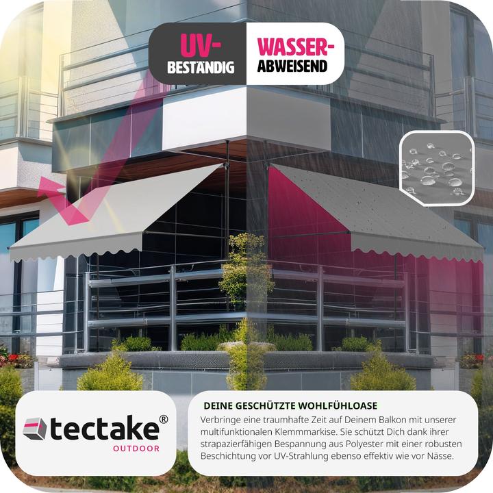 Produktbild tectake Klemmmarkise (2.50 m)
