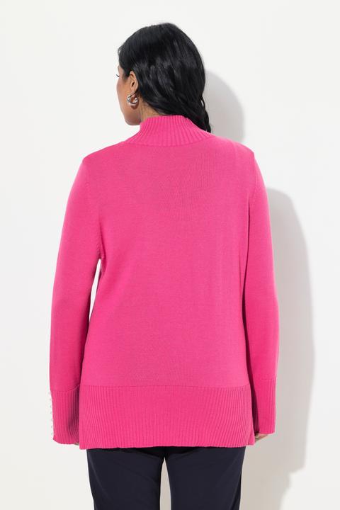 Produktbild Ulla Popken Pullover, Woll-Seidenmischung, Stehkragen, Zierperlen (58)