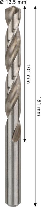 Produktbild Bosch Professional Zubehör PRO Metal HSS-G Spiralbohrer, 12,5 x 101 x 151 mm (12.5 mm)
