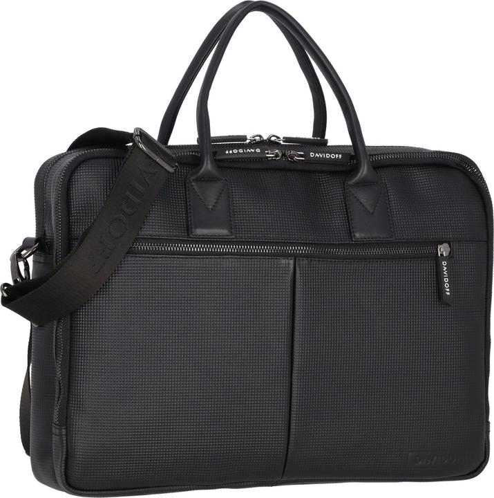 Actual product image Davidoff Paris briefcase leather 39 cm laptop compartment